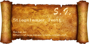 Stiegelmayer Ivett névjegykártya